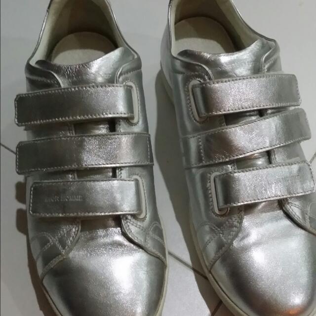 Dior Homme Silver Velcro Sneakers, Luxury, Sneakers u0026 Footwear on Carousell