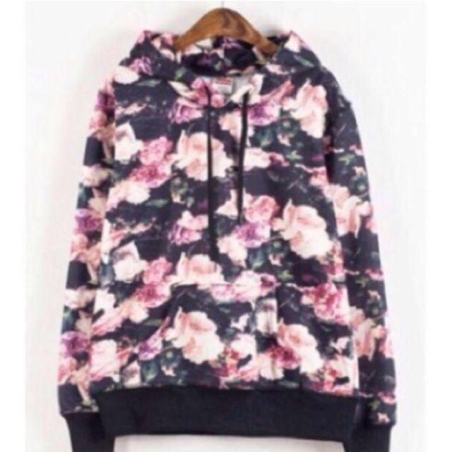 Floral supreme hoodie top