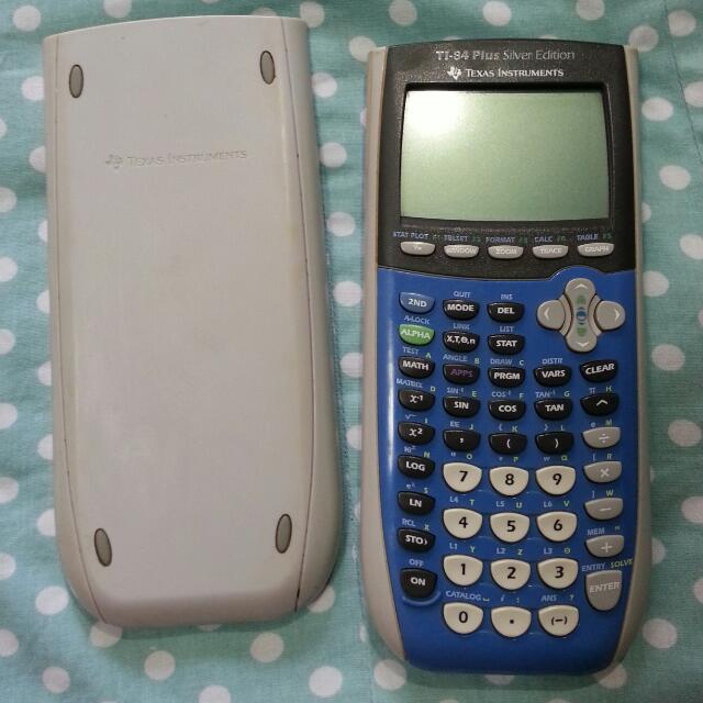 CD used instruction book TI-84 PLUS SILVER EDITION Calculator with cords 