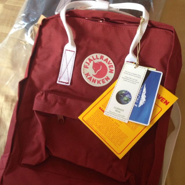 ox red and white kanken classic