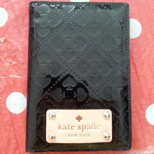 (Reserved) BN Authentic Kate Spade Black Passport Cover, Luxury on