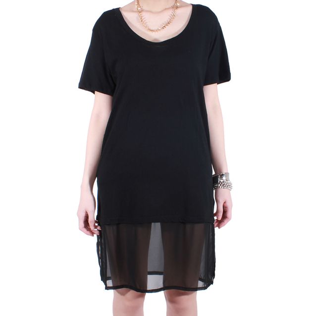 T shirt Dress With Sheer Bottom Brand New