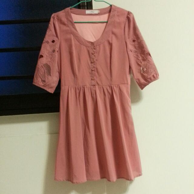 dark dusty pink dress