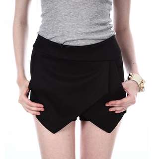 Zara Inspired Origami Skorts In Black
