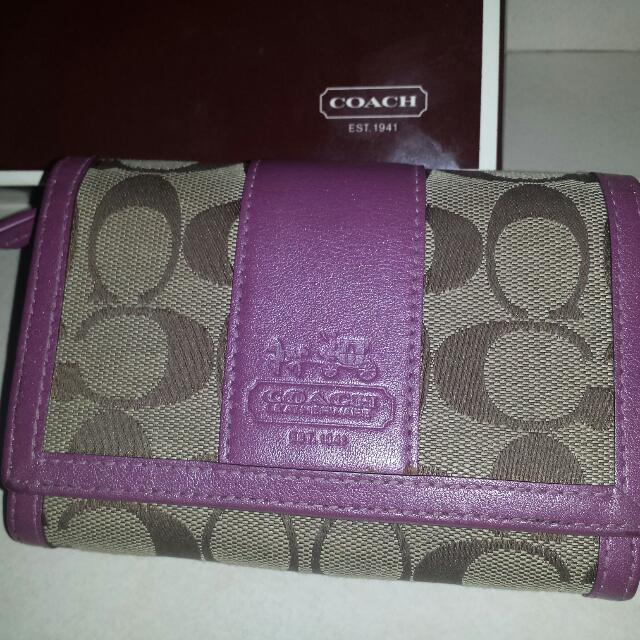 70 OFF Authentic Coach Wallet Purple Luxury Bags Wallets on