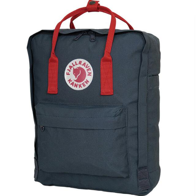 Kanken Classic Navy Bright Red Women s Fashion Bags Wallets Backpacks on Carousell