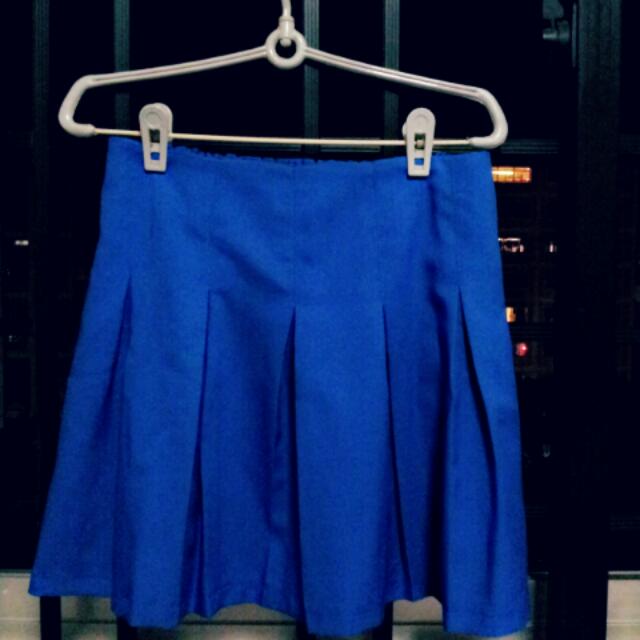 BNIP Nasty Girl Inspired Electric Blue Pleated Skirt