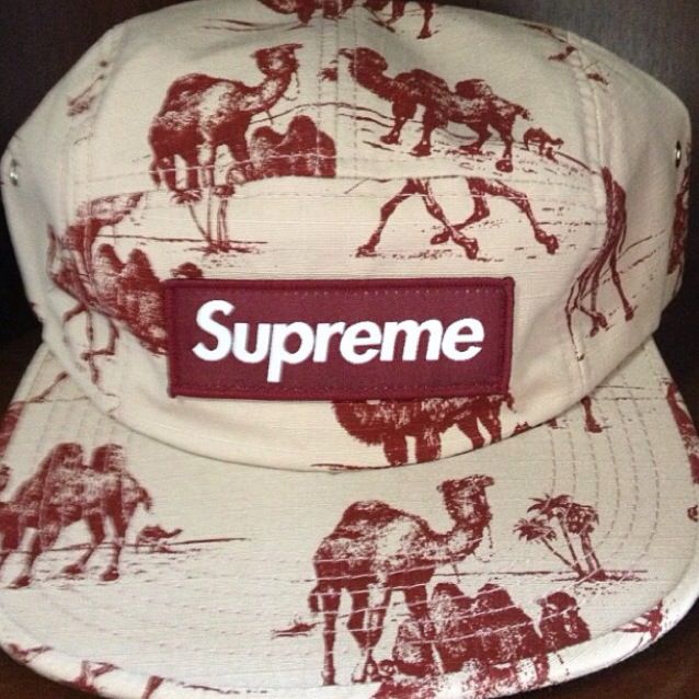 Supreme camel shop camp cap