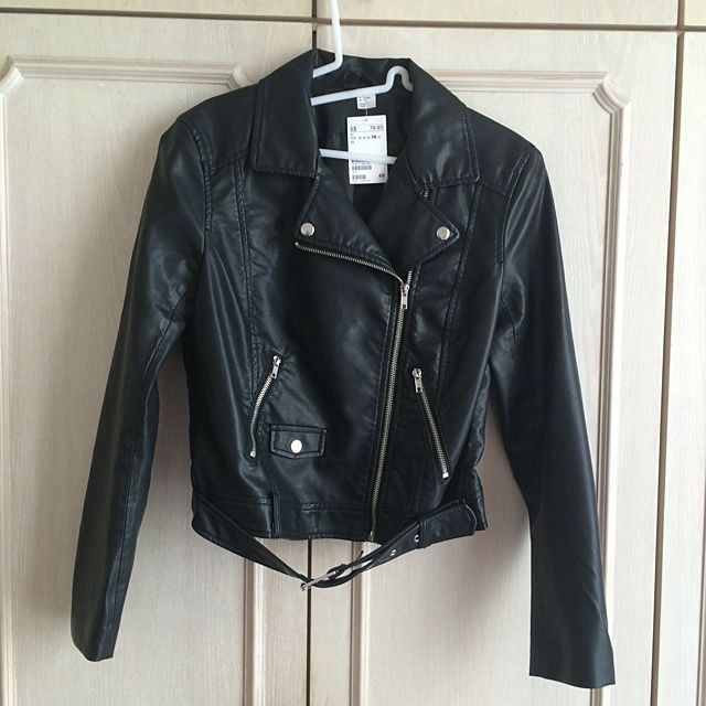 H M Divided Leather Jacket Women s Fashion Coats Jackets and