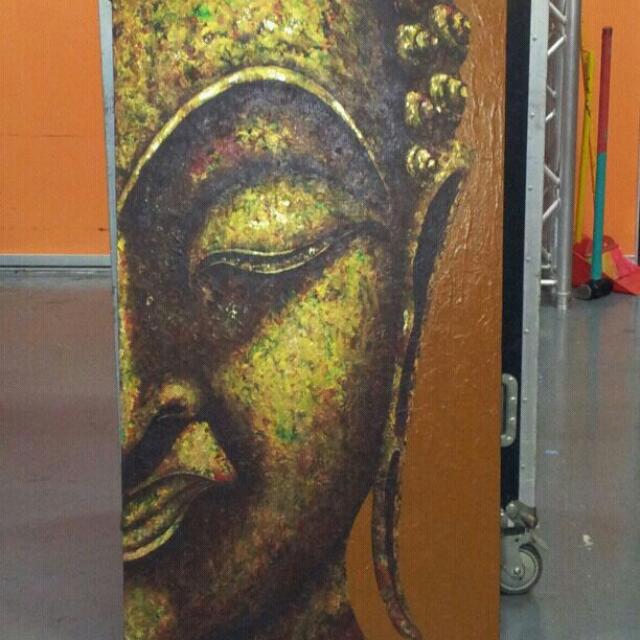 Buddha Half Face Potrait Painting Vintage Collectibles On Carousell