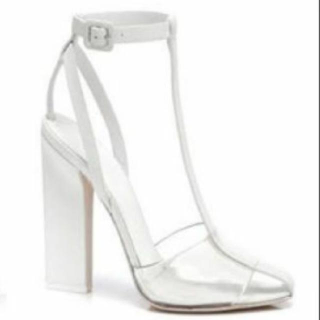 Alexander wang hotsell white heels