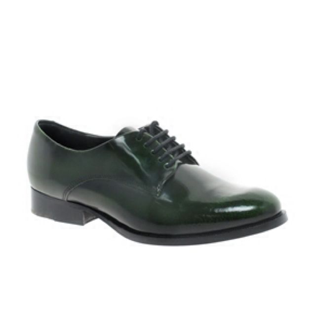 dark green brogues