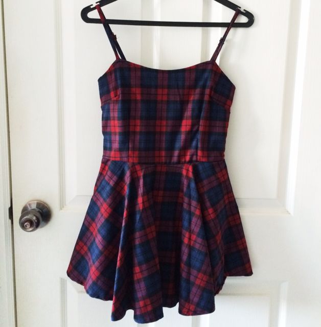 plaid romper dress