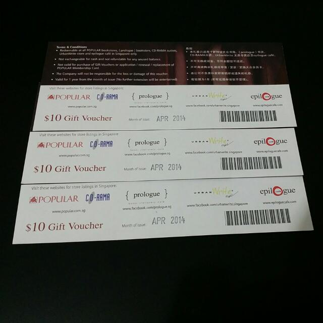 10 Popular, CDRAMA, Prologue, Urban Write Voucher , Tickets