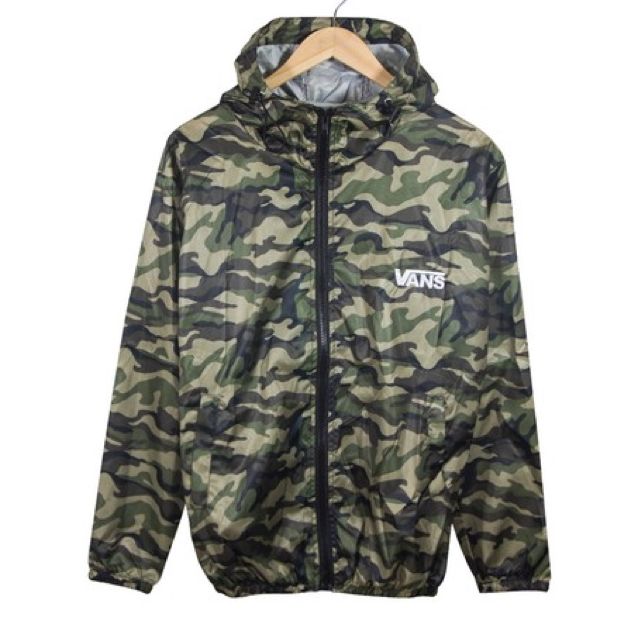 vans camo windbreaker