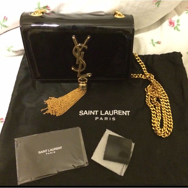 Price Reduce Authentic Ysl Saint Laurent Gold Tassel Small Sling