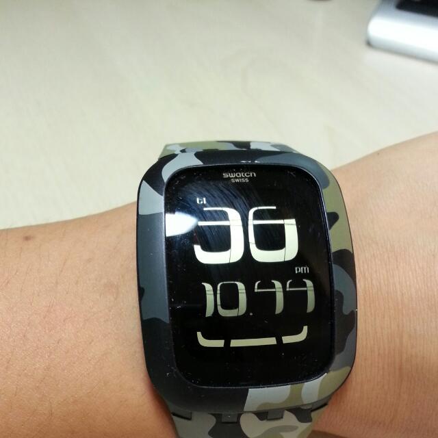 Swatch Swiss Army Camouflage Coloured. Digital Watch Touch Screen