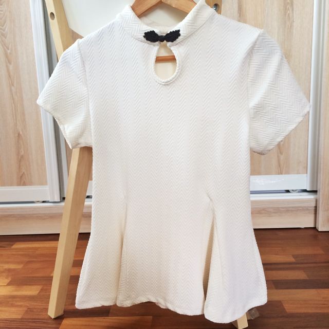 peplum top with collar