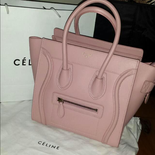 Celine luggage pink hotsell