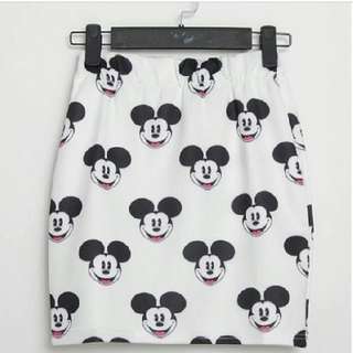 Mickey Print Skirt