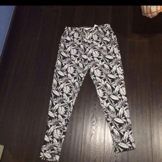 h m palm tree pj pants Women s Fashion Bottoms Other Bottoms on Carousell
