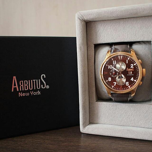 Arbutus Men's Watch AR410 RFF Wall Street Collection (Brown), Mobile