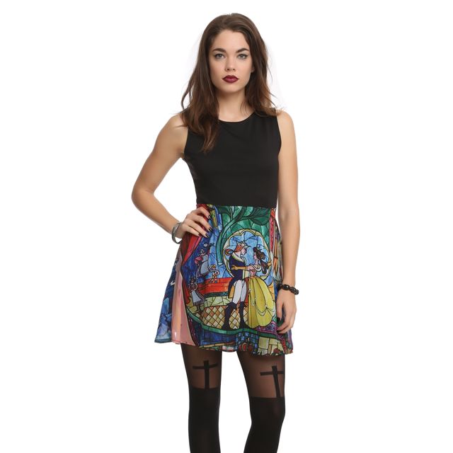 Beauty the Beast Stained Glass Dress HOT TOPIC Women s Fashion Dresses Sets Sets or Coordinates on Carousell