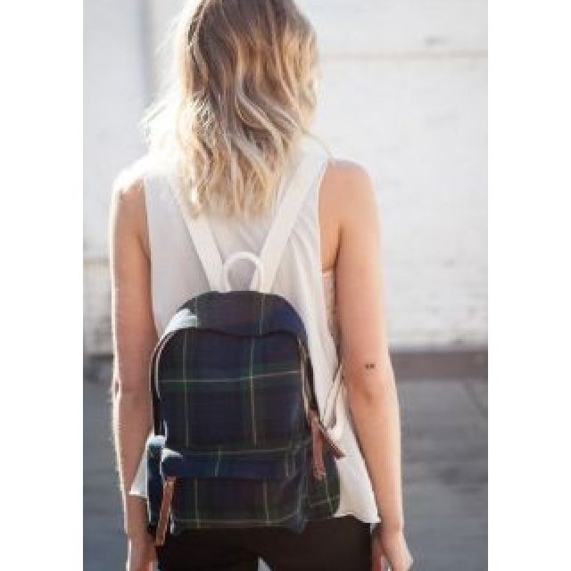 Brandy melville plaid backpack hotsell