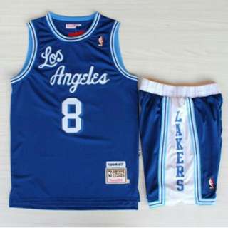 Men's retro los angeles lakers blue mamba kobe bean bryant 8 nba basketball  swingman jersey edition