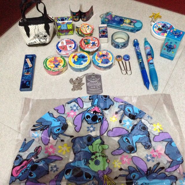 Disney Stitch Magic Towel Shower Cap Stationery Coin Pouch