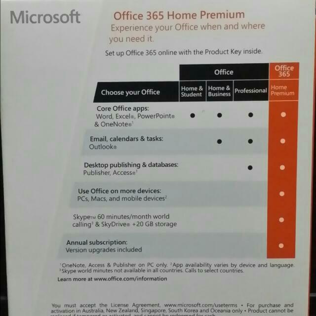 Microsoft Office 365 Home Premium, Computers & Tech, Parts ...