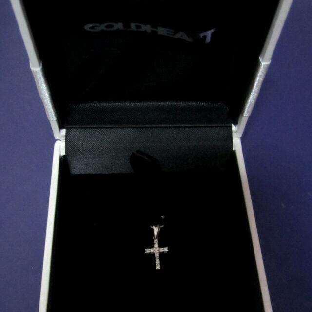 Goldheart 14K White Gold Cross Pendant With Diamonds