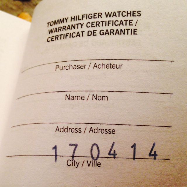 Garantie tommy hilfiger on sale