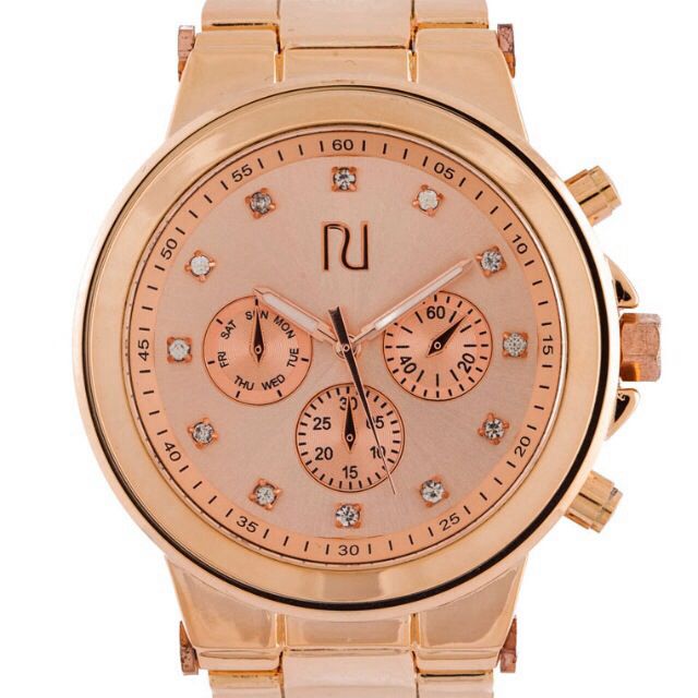 Rose gold on sale river island watch