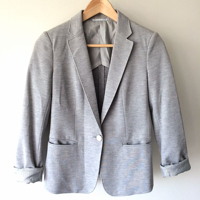 Uniqlo Cotton Blazer Grey Women s Fashion Bottoms Other