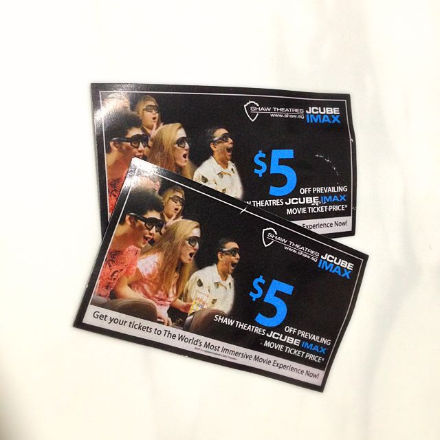 10 Shaw Theaters Jcube IMAX Voucher, Tickets & Vouchers, Vouchers on