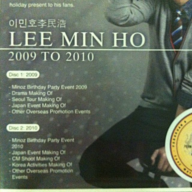 LEE MIN HO 2009 - 2010 Brand new DVD