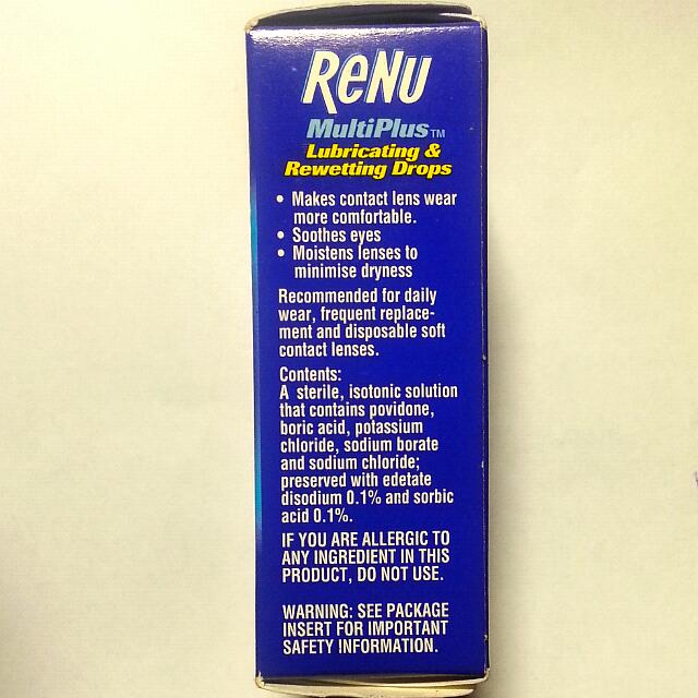 Renu Bausch & Lomb MultiPlus Lubricating & Rewetting Eye Drops 8ml