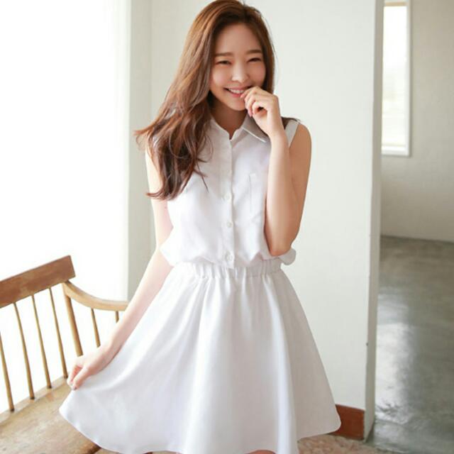 Collar one piece dress top