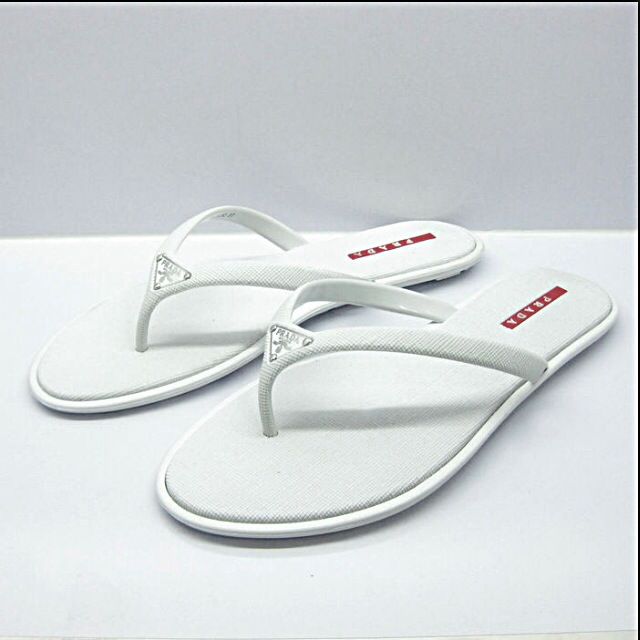 prada white slippers