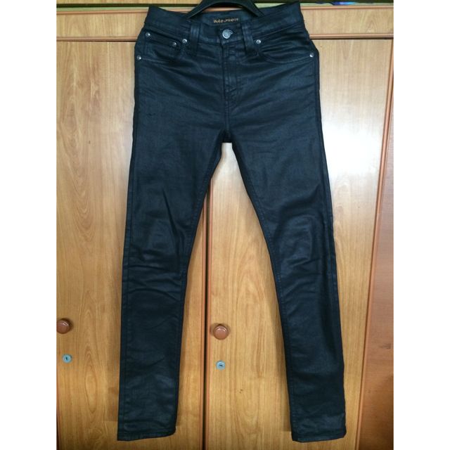 Nudie Jeans Back 2 Black Coated Tude Tom Men s Fashion Bottoms Jeans on Carousell