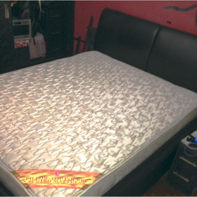 Used Queen Size Bed Frame And Mattress From Sea Horse Furniture On Photo