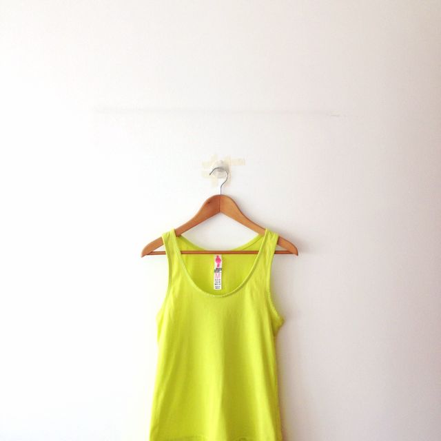 zara neon yellow dress