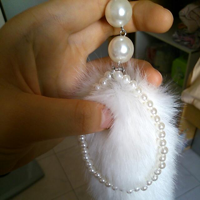Cat tail keychain sale