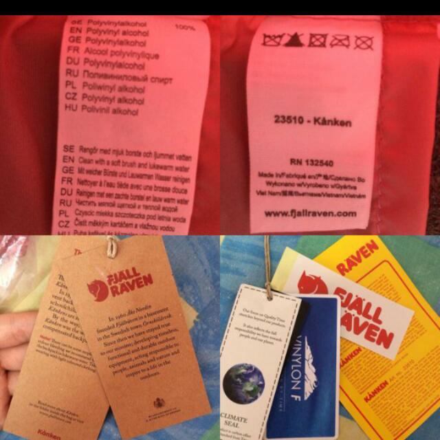 Kanken cheap original tag