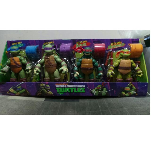 Ninja turtles battle shop shell 4 pack