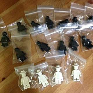 Customised Black And White Lego Figurines