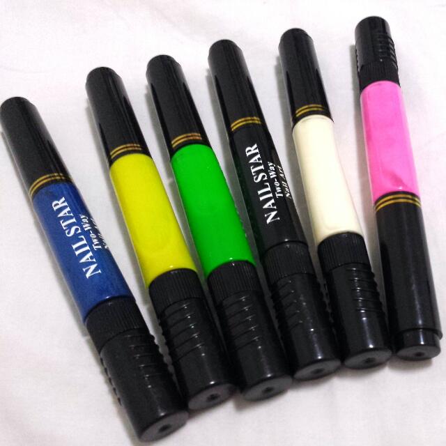 PENDING) TWO-WAY NAIL ART PEN & BRUSH, Beauty & Personal Care, Face, Face  Care on Carousell