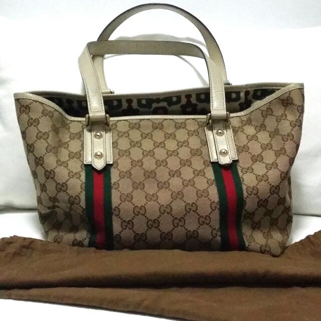 gucci gg canvas tote