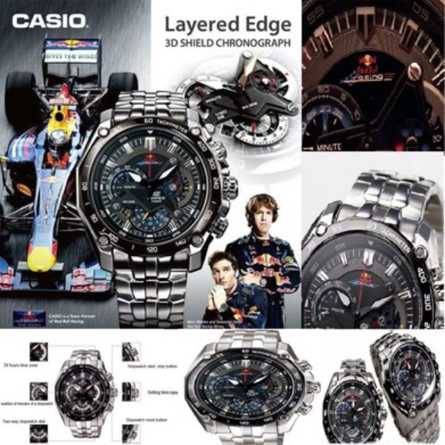Casio edifice ef 550rbsp red bull shop limited edition watch